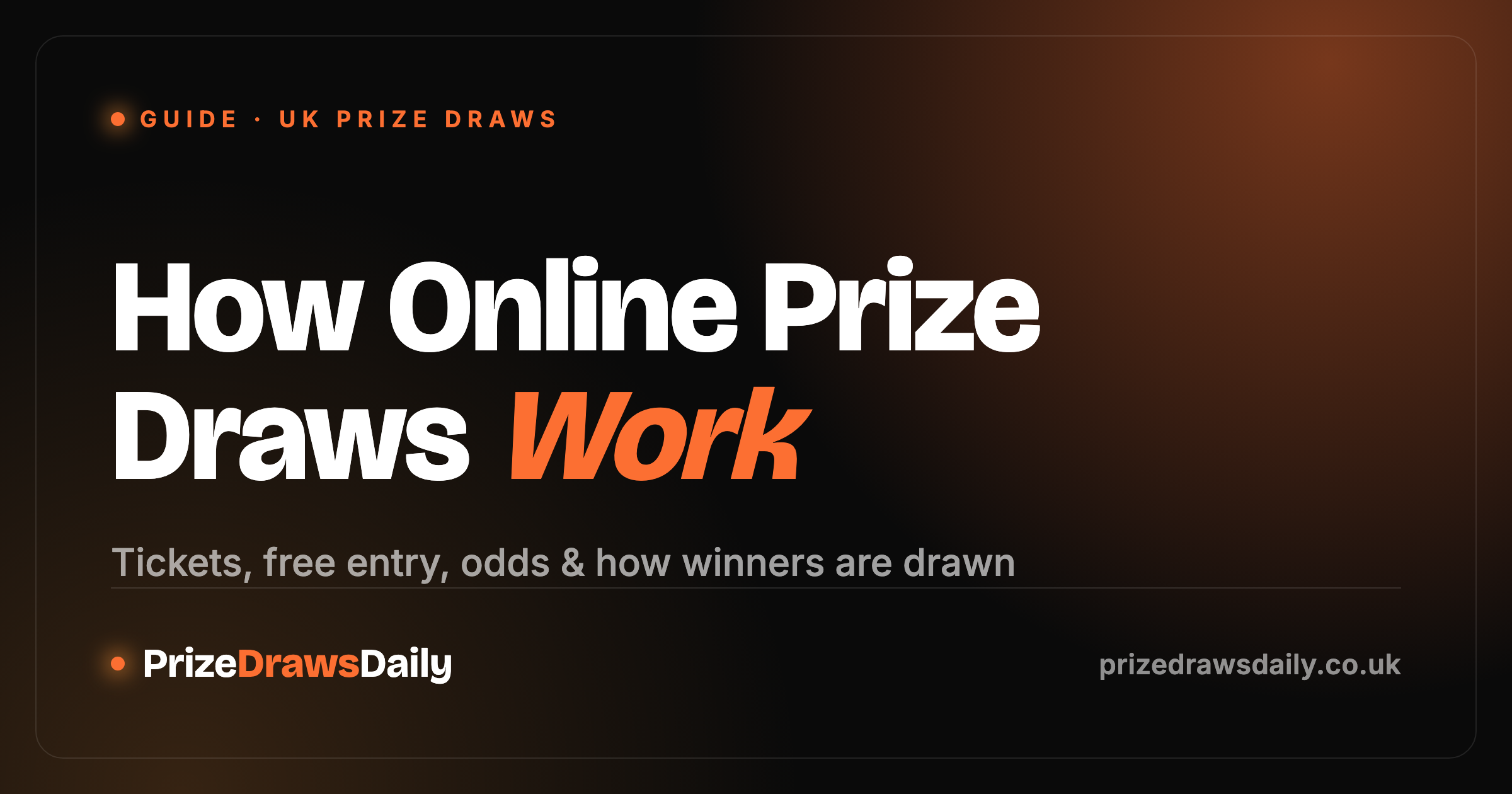 How Do Online Prize Draws Work? A Simple UK Guide